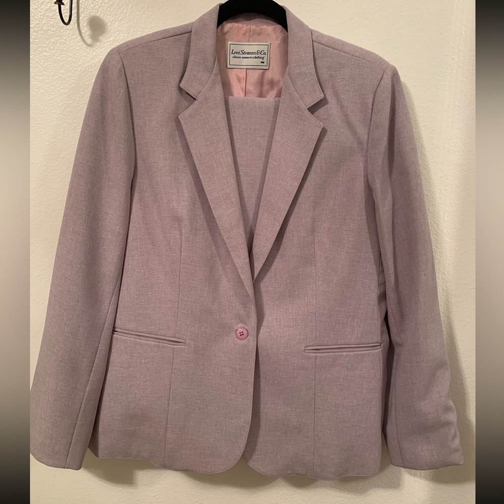Levi Strauss & Co Vintage 2-Piece Lavender Pant Suit Size 18